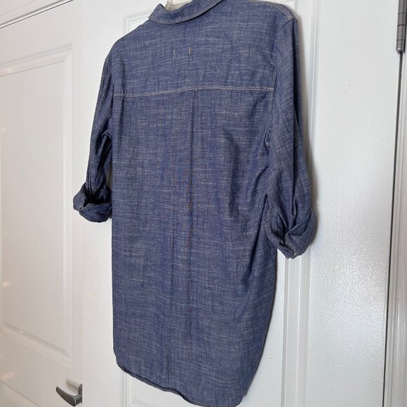 Never-Worn Madewell Denim-Look Cotton Button-Down - Picture 2 of 4